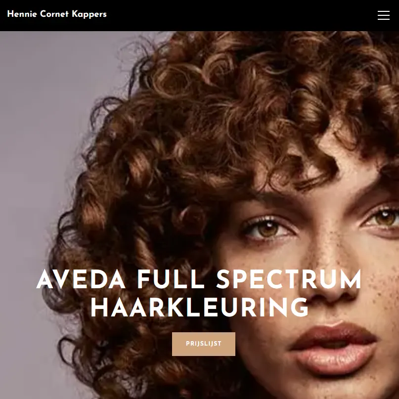 Hennie Cornet Kappers - Website restyling